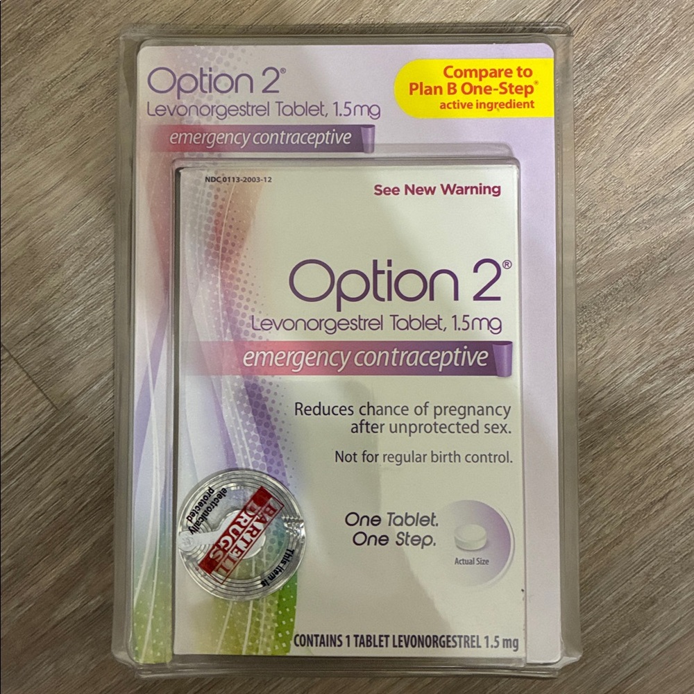 Option 2 Plan B emergency contraceptive